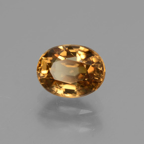 9,17 ctw natürlicher gold-orange Zirkon, Oval Schliff, VVS
