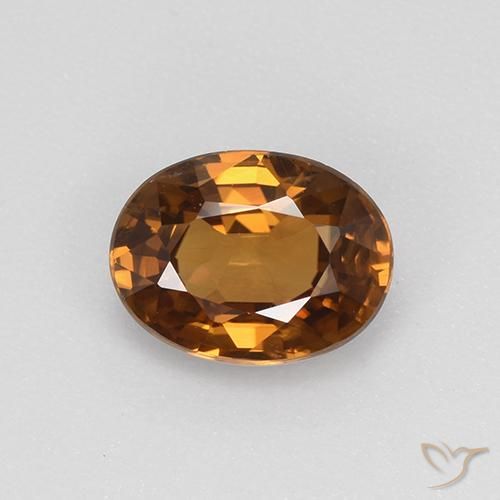 1.86ct Natürlicher orange-braun Zirkon, Oval, VS
