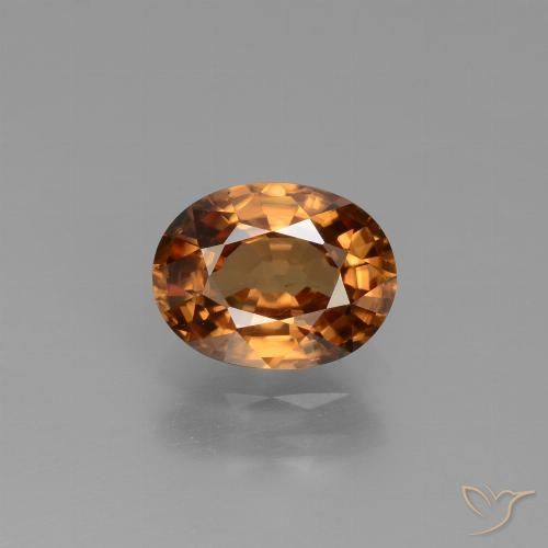 1.98ct Natürlicher tieforange Zirkon, Oval, VS
