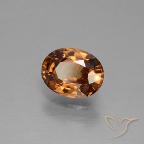 9,17 ctw natürlicher tieforange Zirkon, Oval, VS
