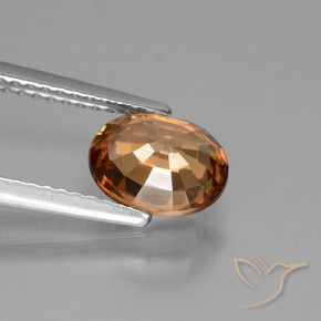 9,17 ctw natürlicher tieforange Zirkon, Oval, VS