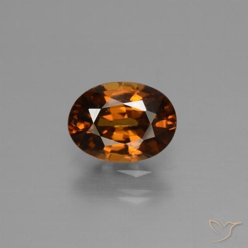1.69ct Natürlicher Amber Orange Zirkon, Oval, VVS