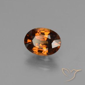 9,17 ctw natürlicher Amber Orange Zirkon, Oval, VVS