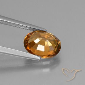 9,17 ctw natürlicher Mittelorange Zirkon, Oval, VVS-VS