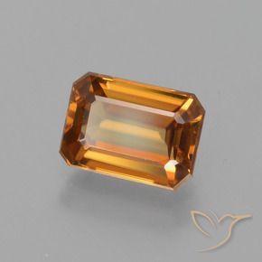 9,17 ctw natürlicher tieforange Zirkon, Oktagonschliff, VVS