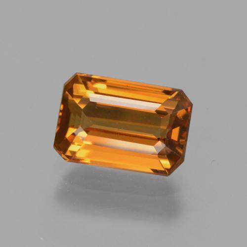 1,51 ctw natürlicher orangefarbener Zirkon, Smaragdschliff, VVS