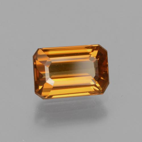 1,51 ctw natürlicher orangefarbener Zirkon, Smaragdschliff, VVS