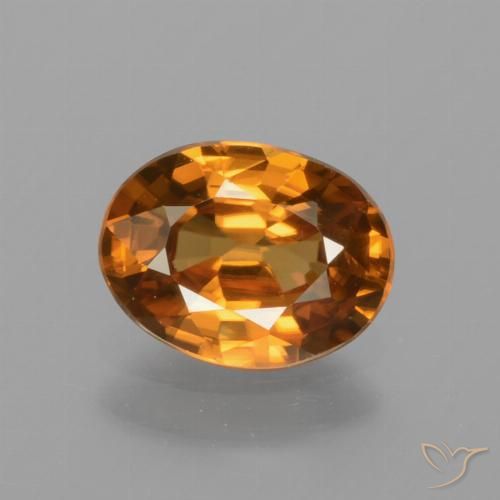 1.62ct Natürlicher Erde Orange Zirkon, Oval, VVS