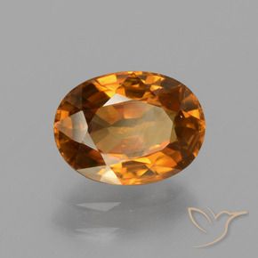 9,17 ctw natürlicher Erde Orange Zirkon, Oval, VS