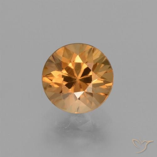 2.09ct Natürlicher tieforange Zirkon, Runden, VVS