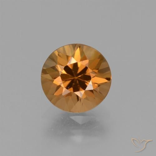 1.91ct Natürlicher Mittelorange Zirkon, Runden, VVS-VS, Photo A