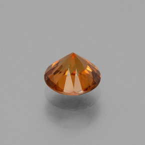 2,09 ctw natürlicher orangefarbener Zirkon, Rundschliff, VVS-VS