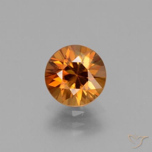2.09ct Natürlicher bräunlich-orange Zirkon, Runden, VVS-VS