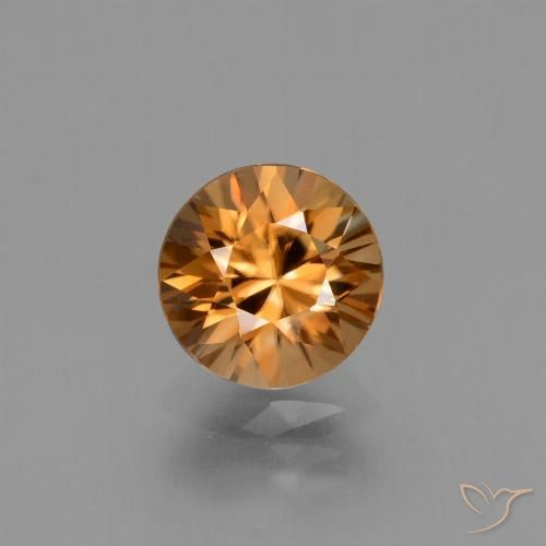 2.19ct Natürlicher tieforange Zirkon, Runden, VVS-VS
