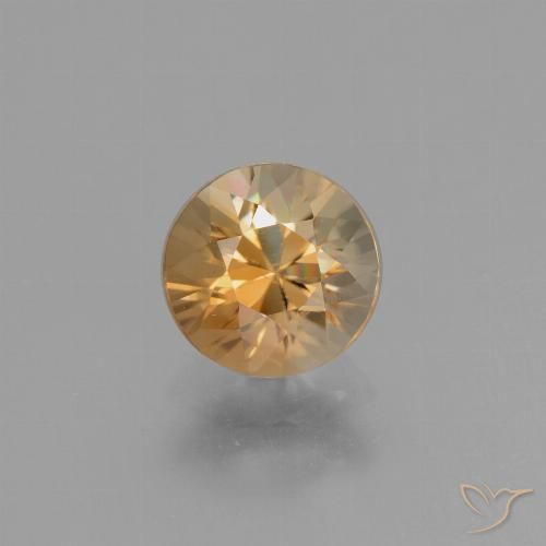 2.01ct Natürlicher Gold-Orange Zirkon, Runden, VVS-VS