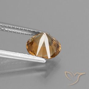 9,17 ctw natürlicher Gold-Orange Zirkon, Runden, VVS-VS
