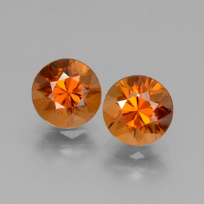 3.88 ct natürliche Mittelorange Zirkon-Edelsteine, Rund Schliff, VVS