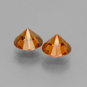 3.88 ct natürliche Mittelorange Zirkon-Edelsteine, Rund Schliff, VVS