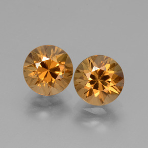 3,76 ct natürliche orangefarbener Zirkon-Edelsteine, Rundschliff, VVS-VS