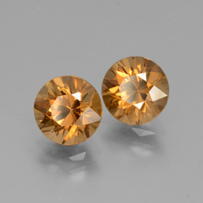 3,76 ct natürliche orangefarbener Zirkon-Edelsteine, Rundschliff, VVS-VS