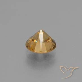 9,17 ctw natürlicher Gold-Orange Zirkon, Runden, VVS-VS