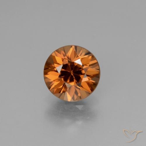 1.87ct Natürlicher bräunlich-orange Zirkon, Runden, VVS-VS