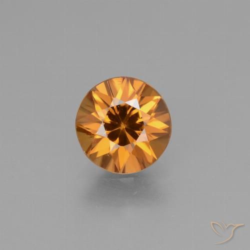 1.66ct Natürlicher Mittelorange Zirkon, Runden, VVS-VS, Photo A
