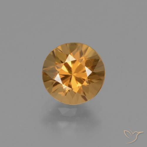 1.59ct Natürlicher gold-braun Zirkon, Runden, VVS-VS