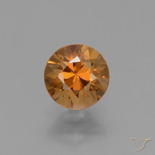 1.71ct Natürlicher Mittelorange Zirkon, Runden, VVS-VS