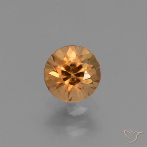 1.32ct Natürlicher Mittelorange Zirkon, Runden, VVS-VS, Photo A