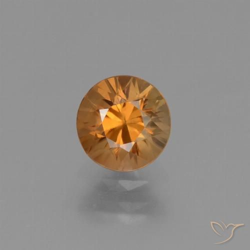 1.36ct Natürlicher orange-braun Zirkon, Runden, VVS-VS