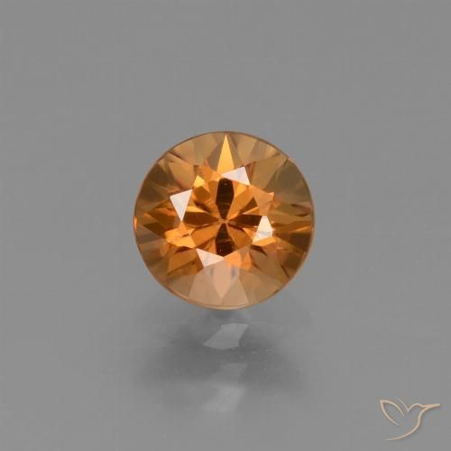 1.50ct Natürlicher Rostorange Zirkon, Runden, VVS-VS