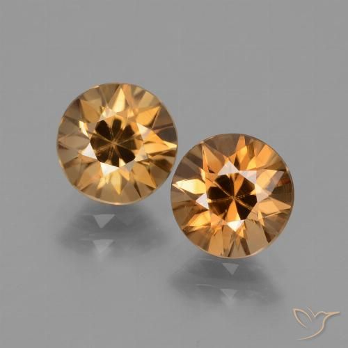 3.64ctw Natürlicher Mittelorange Zirkon, Runden, VVS