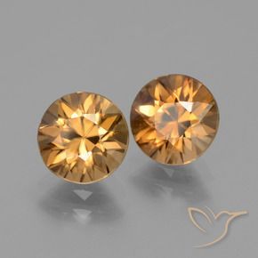 3.64 ct natürliche Mittelorange Zirkon-Edelsteine, Runden, VVS
