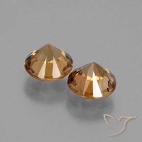 3.64 ct natürliche Mittelorange Zirkon-Edelsteine, Runden, VVS
