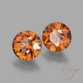 3.74 ct natürliche Mitteldunkles Orange Zirkon-Edelsteine, Runden, VS