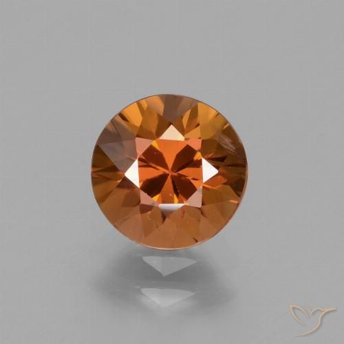 1.89ct Natürlicher tieforange Zirkon, Runden, VS, Photo A