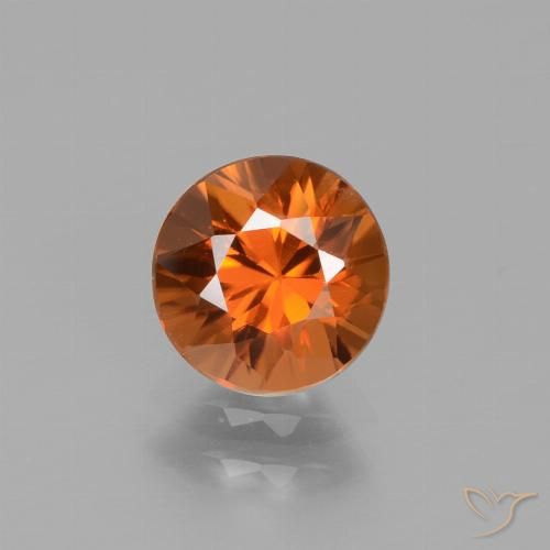 1.70ct Natürlicher Mittelorange Zirkon, Runden, VVS-VS