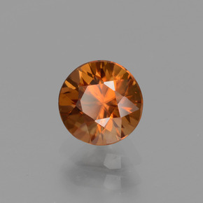 1,26 ctw natürlicher orangefarbener Zirkon, Rundschliff, VVS