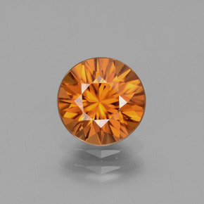 2,41 ctw natürlicher orangefarbener Zirkon, Rundschliff, VVS