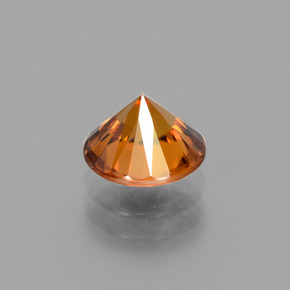 2,41 ctw natürlicher orangefarbener Zirkon, Rundschliff, VVS