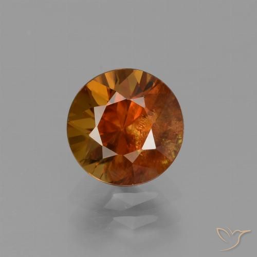 2.12ct Natürlicher tieforange Zirkon, Runden, VS-SI