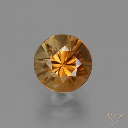 2.16ct Natürlicher Mittelorange Zirkon, Runden, VVS