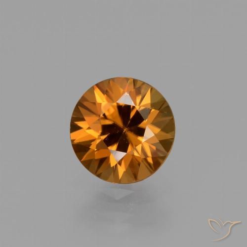 1.46ct Natürlicher Mittelorange Zirkon, Runden, VVS-VS