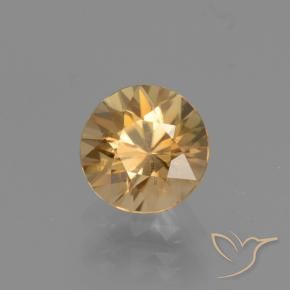 9,17 ctw natürlicher Golden Zirkon, Runden, VVS-VS