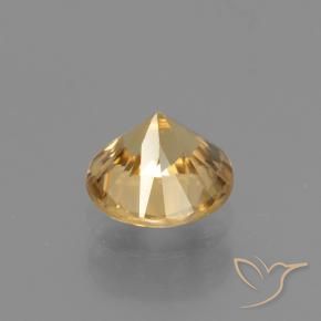 9,17 ctw natürlicher Golden Zirkon, Runden, VVS-VS