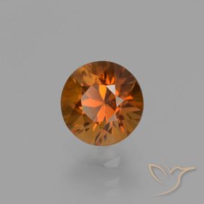9,17 ctw natürlicher Mitteldunkles Orange Zirkon, Runden, VVS-VS