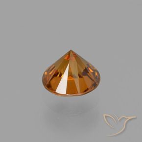 9,17 ctw natürlicher Mitteldunkles Orange Zirkon, Runden, VVS-VS