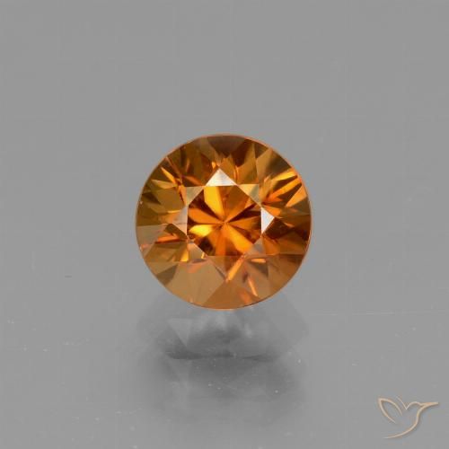 1.52ct Natürlicher Gelblich-orange Zirkon, Runden, VVS-VS