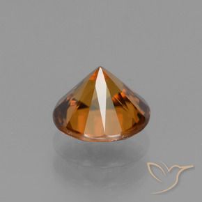 9,17 ctw natürlicher Mitteldunkles Orange Zirkon, Runden, VVS